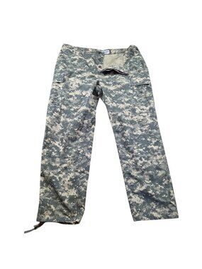 Propper Tactical Pants Mens XLx32 Green Camo Cargo Work Adjustable Button Fly